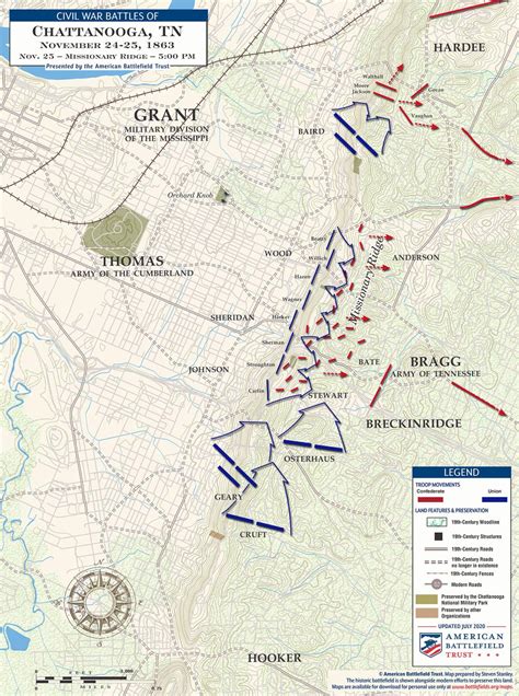 Chattanooga Missionary Ridge November 25 1863 5pm American