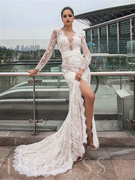 Https://wstravely.com/wedding/all Lace Long Sleeve Wedding Dress