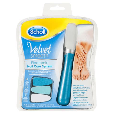Scholl Velvet Smooth Electronic Nail Care System File Buff And Shine