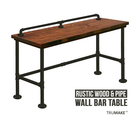 Wall Bar Table 42high Industrial Style Pipe Bar Table Pub Table Bistro