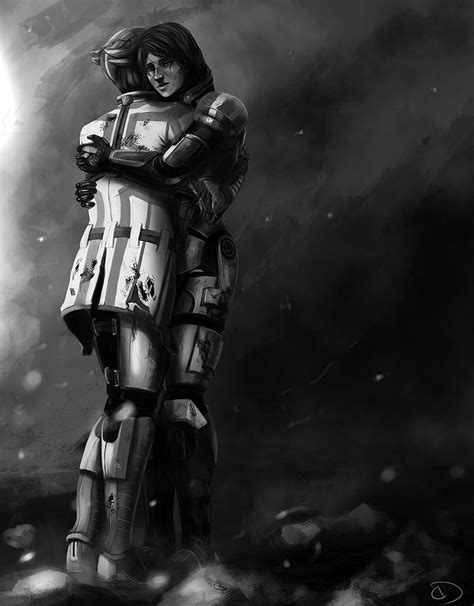 A Woman In A Space Suit Standing Next To A Giant Robot With Her Arms