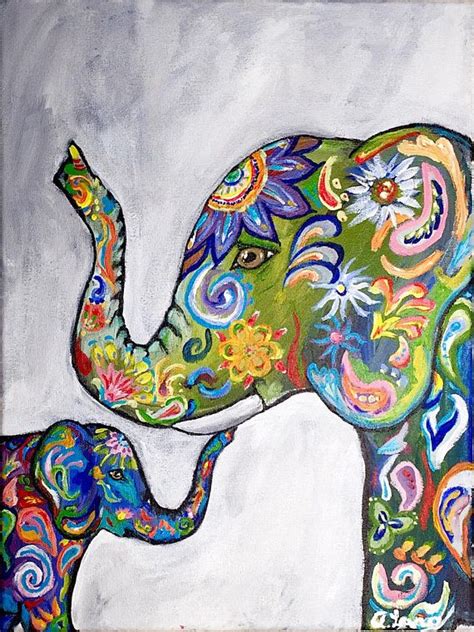 Cheap painting & calligraphy, buy quality home & garden directly from china suppliers:modern contemporary art grey black african elephant handmade oil painting abstract elephant paints canvas art as unique gits enjoy free shipping worldwide! Colorful Elephant ORIGINAL Canvas Painting 12x16 Acrylic ...