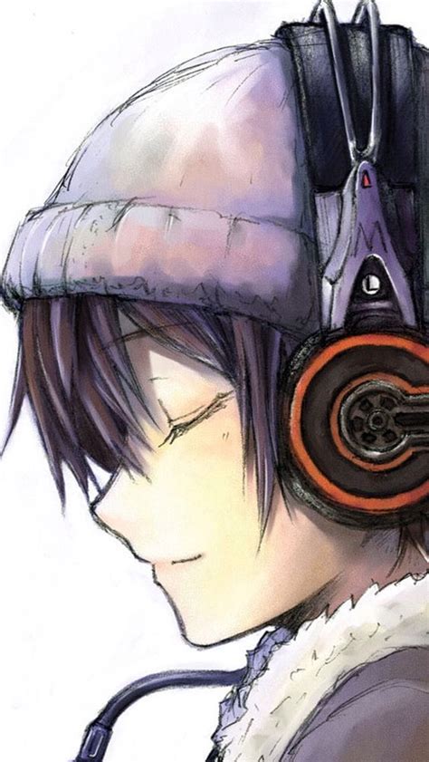 Maybe you would like to learn more about one of these? Anime headphones dark hair beanie.Is this a guy or a girl I really can't tell.They have boy hair ...