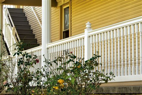 Vinyl is the best porch railing material for you if you want standard vinyl porch railing has lots of benefits such as its lifespan and minimal maintenance. Porch and Deck System Overview