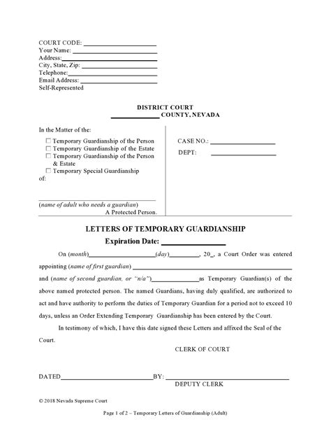 How To Write A Formal Letter For Guardianship