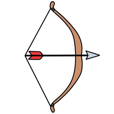 How To Draw A Bow And Arrow Easy Drawing Tutorial For Kids