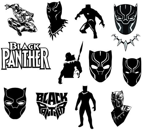 Digitalfil Black Panther Svgcut Filessilhouette Clipartvinyl Files
