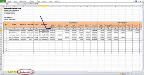 Contoh Perhitungan Gaji Karyawan Excel Format Menghitung