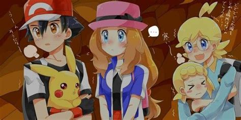 Ash Ketchum And Pikachu With Their Kalos Friends ♡ Amourshipping ♡ I Give Good Credit