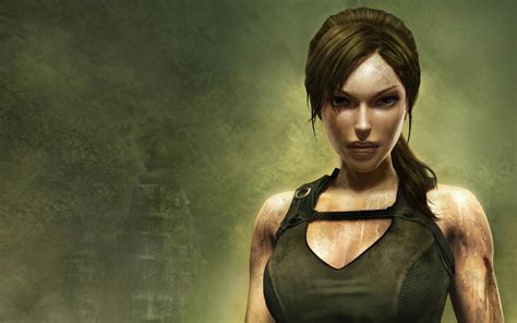 Masaüstü Portre Konsept Sanatı Lara Croft Mezar Yağmacısı Tomb