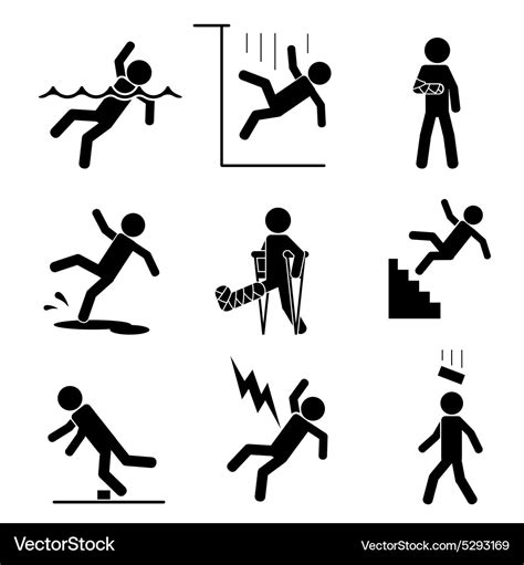Safety And Accident Icons Royalty Free Vector Image