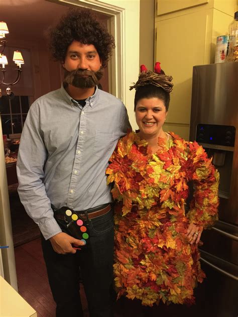 Bob Ross And His Happy Tree Couple Costume