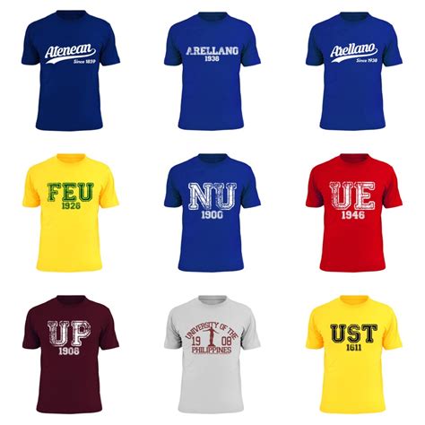 Universitycollege Shirts Uaap Ateneo Arellano Feu Nu Up Ust