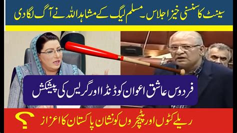 Pmln Senator Mushahid Ullah Khan Sensational Speech In Senate Of