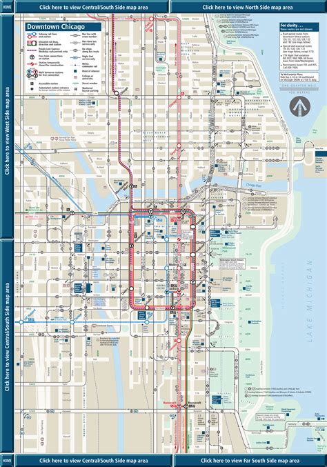 Downtown Chicago Map Downtown Chicago Il Usa Mappery