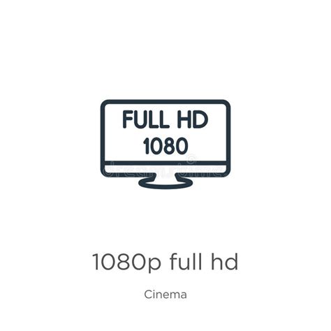 Linear 1080p Full Hd Icon From Cinema Outline Collection Thin Line