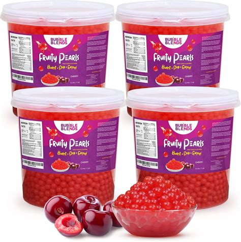 Bubble Blends Cherry Popping Boba 4 X 32kg Fruit Juice Filled Boba
