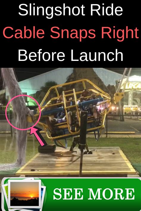 #pass out #heights #fail #amusement park #fails #popular videos #viral videos #slingshot #faint #adrenaline #funny pictures #reacting ­. Slingshot Ride Cable Snaps Right Before Launch | Weird world, Theme parks rides, Funny fails