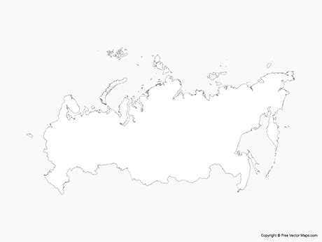 Russia Map Outline Printable