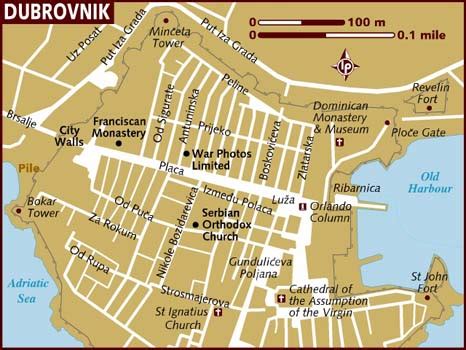 Choose your places of interest and create your individual travel routes. Map of Dubrovnik