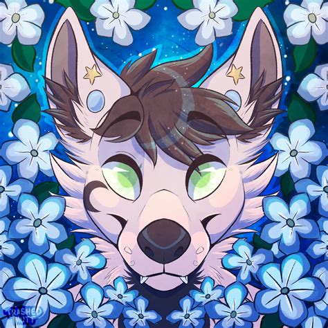 Flower Wolf 🌙 Art By Me Trashedmutt On Twitter Rfurry