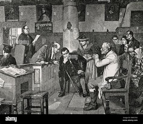 Liberal Profession 19th Century Lawyer And Villagers In Court