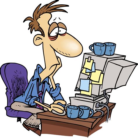 Tired Person Cartoon Clip Art Library