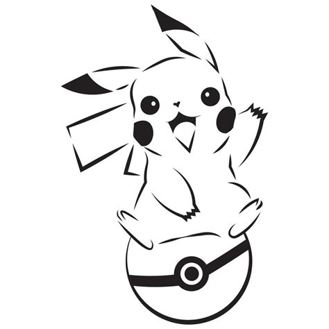 Un Pikachu Vector Línea Arte 24523406 Vector En Vecteezy