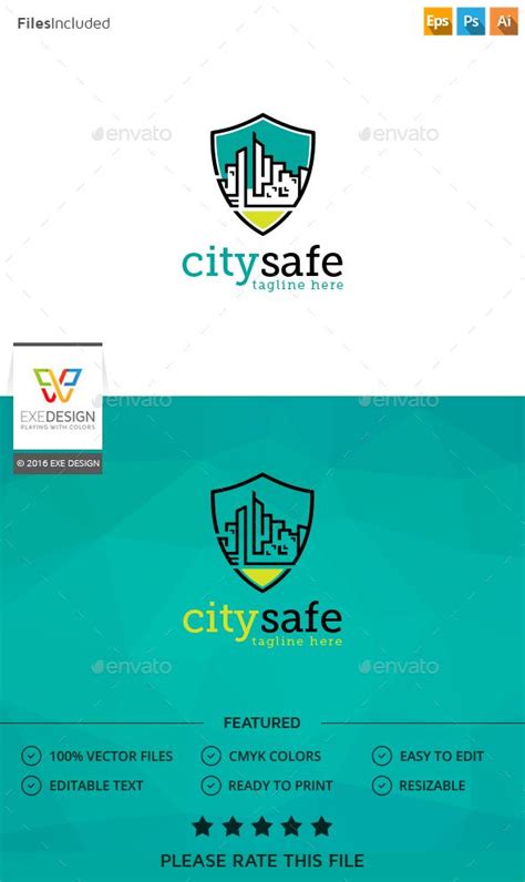 The insurance industry has grown substantially over the past few years. City Safe Logo,abstract city, agency, architecture, beat ...