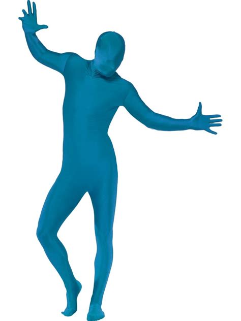 Blue Second Skin Suit Costume Skin Full Body Zentai Suit