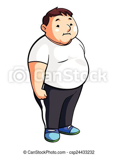 Fat Man Cartoon Illustration Canstock