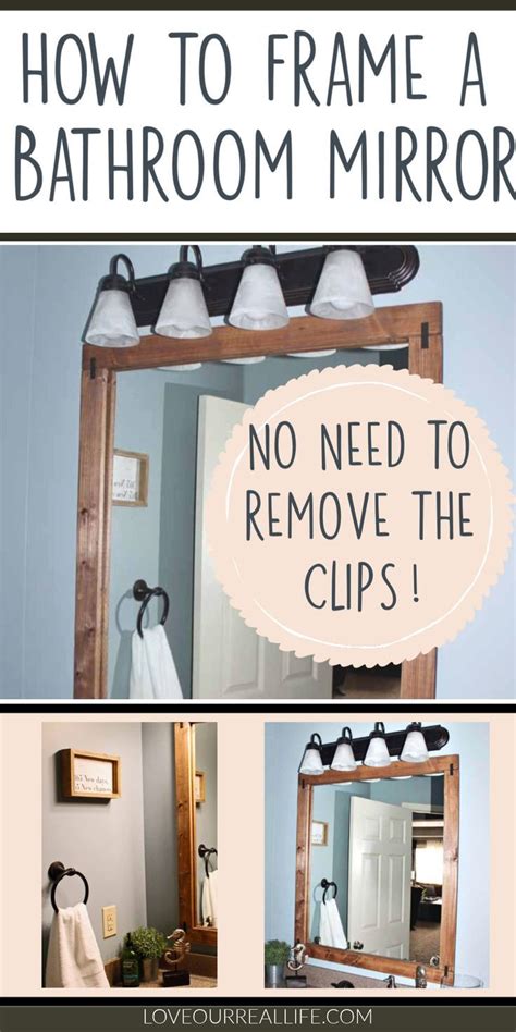 How To Build A Diy Frame To Hang Over A Bathroom Mirror Diy Mirror Frame Bathroom Bathroom