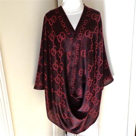 Pashmina Wine On Wine Color Patterned All Over With The Letter G And