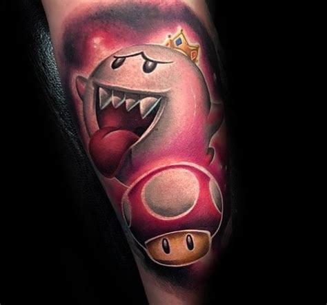 Mario Ghost Tattoo Ideas For Men Boos Designs