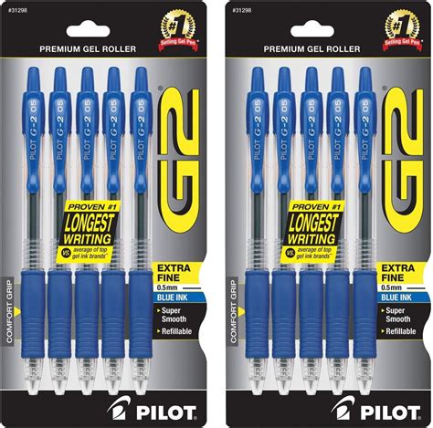 Pilot G2 Retractable Premium Gel Ink Roller Ball Pens Extra
