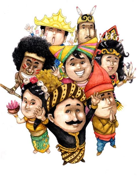 IndonesiaKu By Felix Ferdinand Via Felixferdinand Com Ilustrasi Karakter Gambar Tarian Kartun