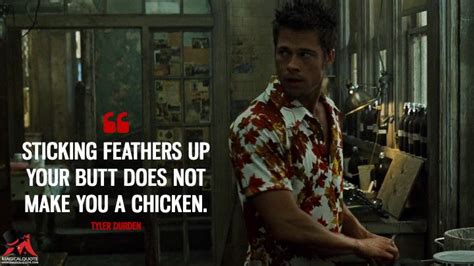 The first rule of fight club is you do not talk about fight club. Tyler Durden's 16 Quotes That Can Help You To Be Truly Free | Tyler durden, Movie quotes, Fight club