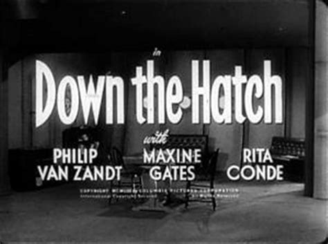 Down The Hatch Short 1953 Imdb