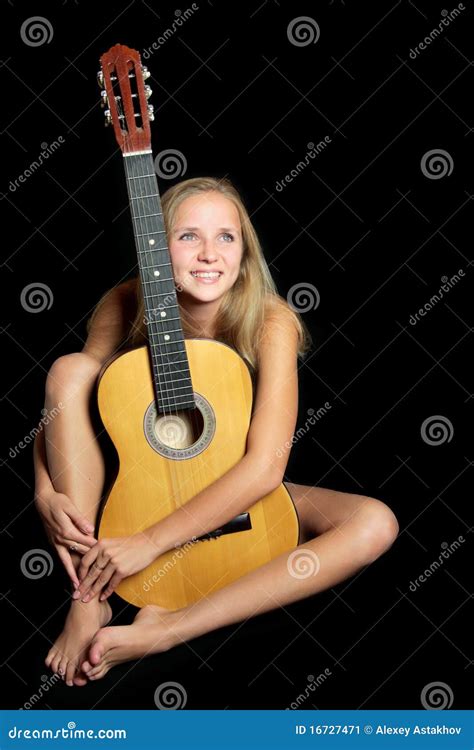 Nude Guitar Stock Image Image