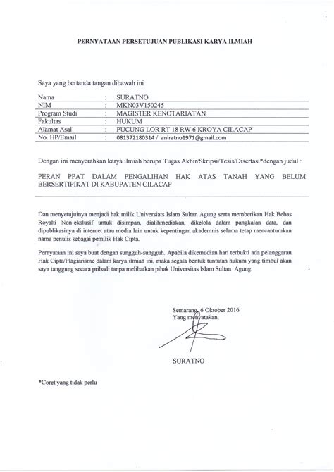 Maybe you would like to learn more about one of these? Contoh Surat Pernyataan Pelepasan Hak Atas Tanah - Bagi ...
