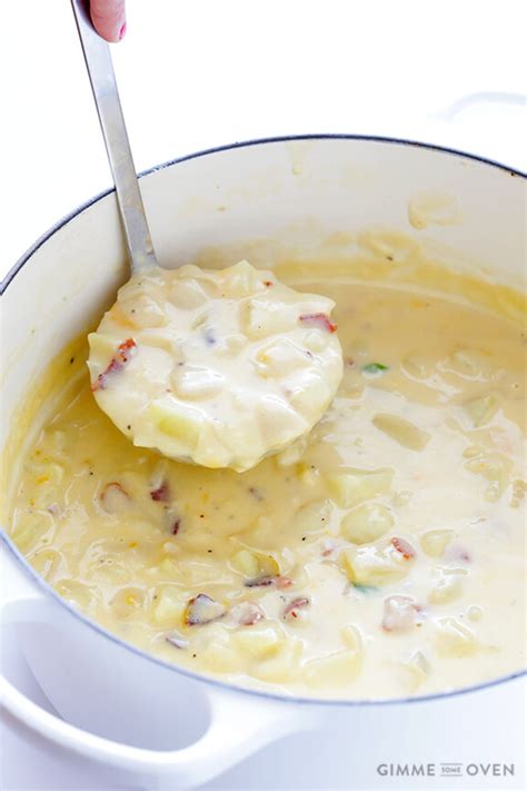 Bring it all to a simmer, and cook until the potatoes are done, about 20 minutes. Potato Soup | Gimme Some Oven