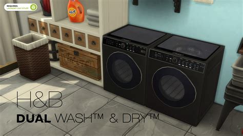 Mod The Sims Handb Dualwash Dualdry Functional Laundry Day