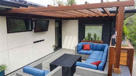 Rooftop Deck With Outdoor Tv Cherry Creek Landscape Design Build