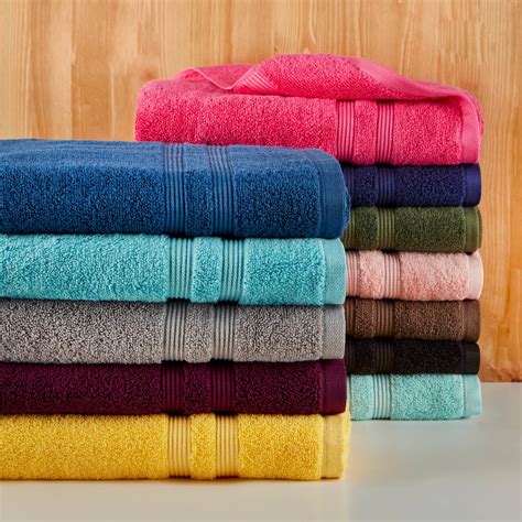 Mainstays Performance Solid 6 Piece Bath Towel Collection Classic