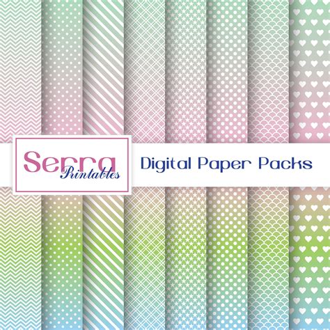 Seamless Pastel Ombre Basic Patterns Seamless Pastel Ombre Etsy