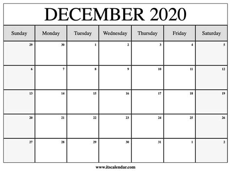 Get 2020 Monthly Calendar Without Downloading Calendar Printables