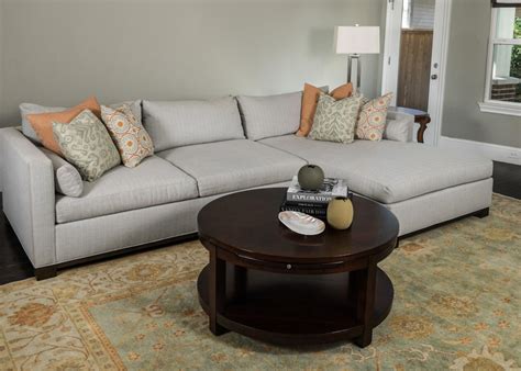 Cozy Transitional Living Room With Light Gray Sectional Hgtv