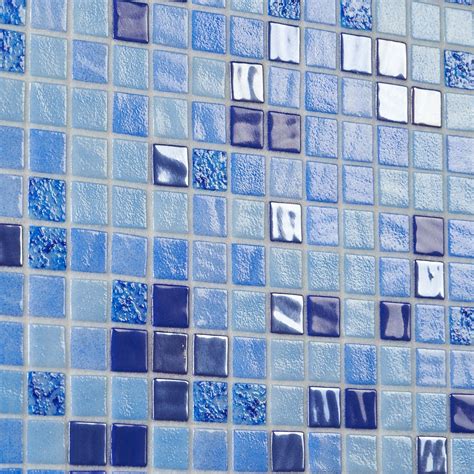 Swim Siesta Blue Sky 1x1 Polished Glass Mosaic Tile Glass Mosaic Tiles Mosaic Glass Mosaic Tiles