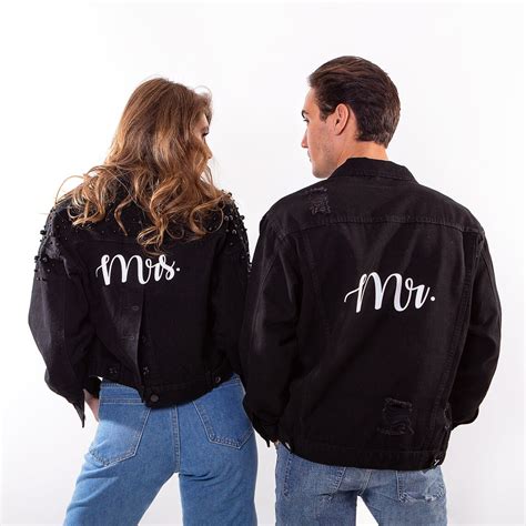 Matching Couple Denim Jackets Jackets For Bride And Groom Etsy