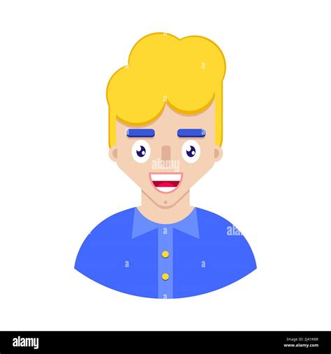 Male Face In Flat Style Stock Vector Image And Art Alamy